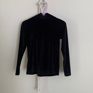 Black Velvet Long Sleeved Shirt